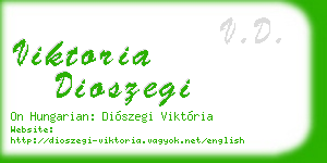 viktoria dioszegi business card