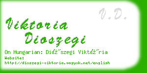 viktoria dioszegi business card